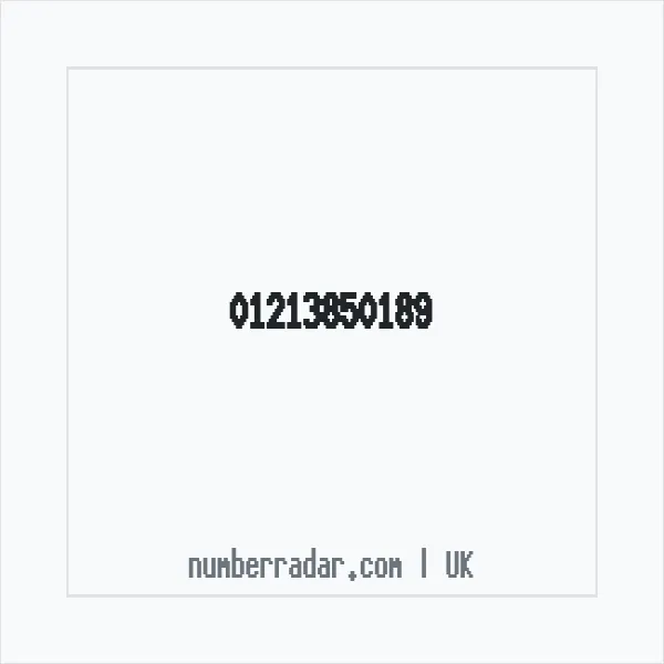Reverse number check for +44 121 385 0189 — who called me?