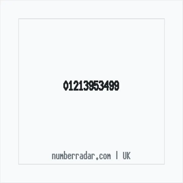 Reverse number check for +44 121 395 3499 — who called me?