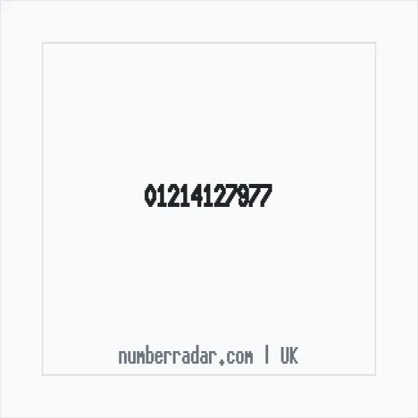 Reverse number check for +44 121 412 7977 — who called me?