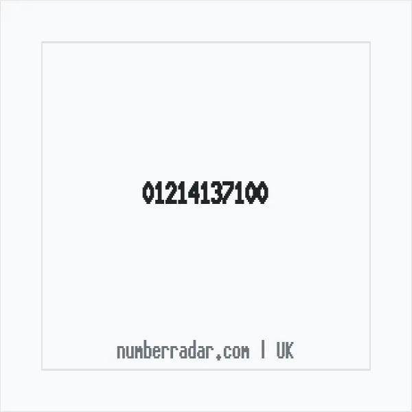 Reverse number check for +44 121 413 7100 — who called me?