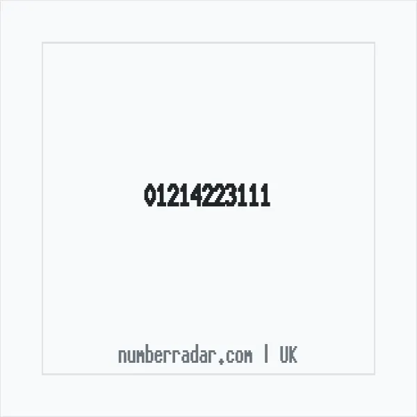 Reverse number check for +44 121 422 3111 — who called me?