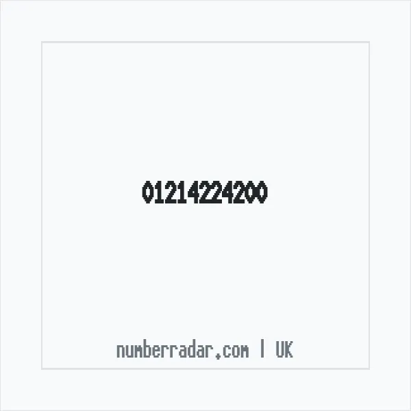 Reverse number check for +44 121 422 4200 — who called me?