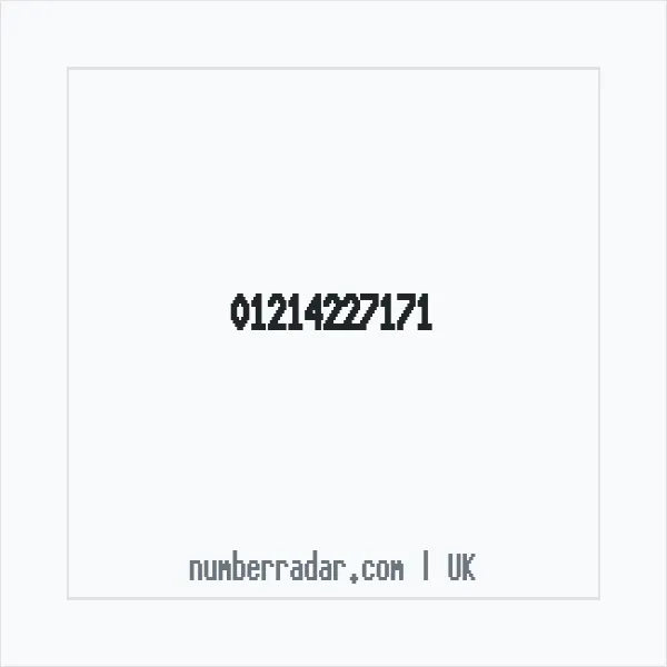 Reverse number check for +44 121 422 7171 — who called me?