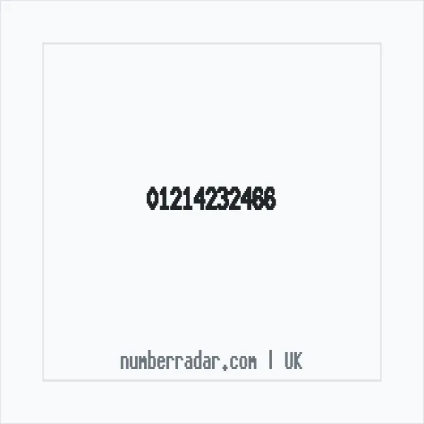 Reverse number check for +44 121 423 2466 — who called me?