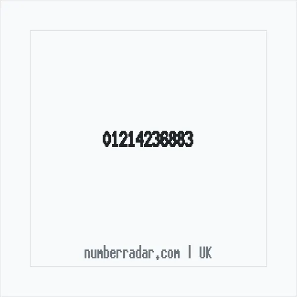 Reverse number check for +44 121 423 6883 — who called me?