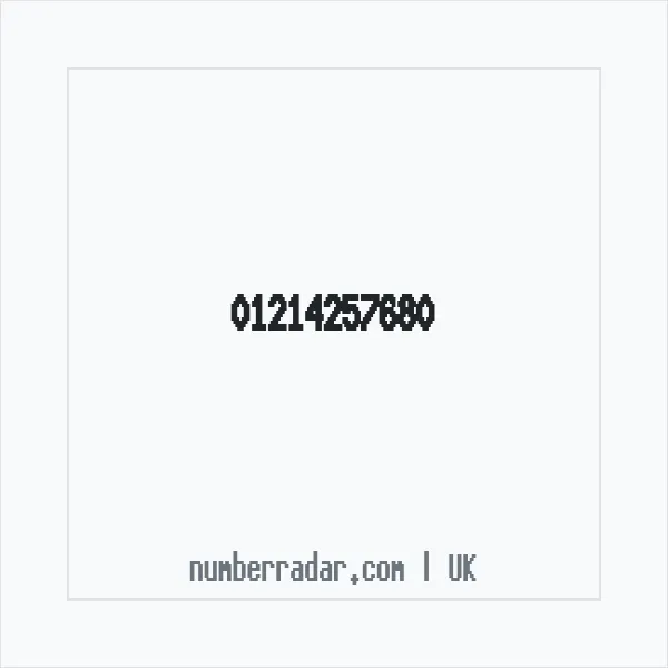 Reverse number check for +44 121 425 7680 — who called me?