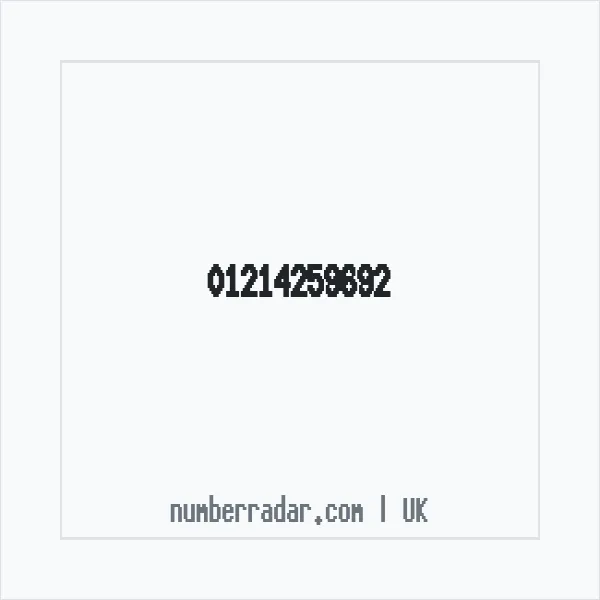 Reverse number check for +44 121 425 9692 — who called me?
