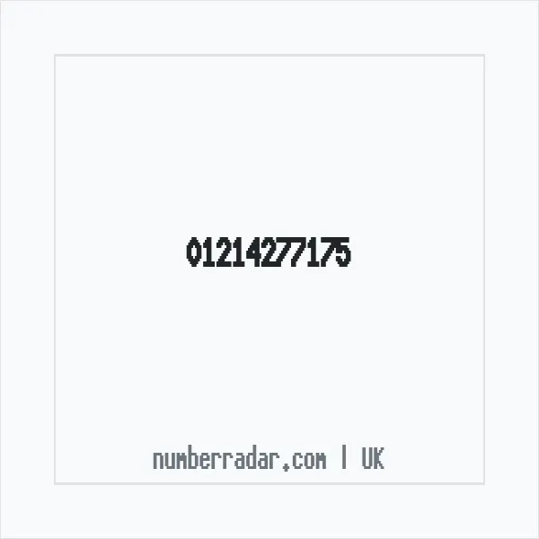 Reverse number check for +44 121 427 7175 — who called me?