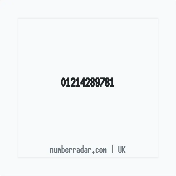 Reverse number check for +44 121 428 9781 — who called me?