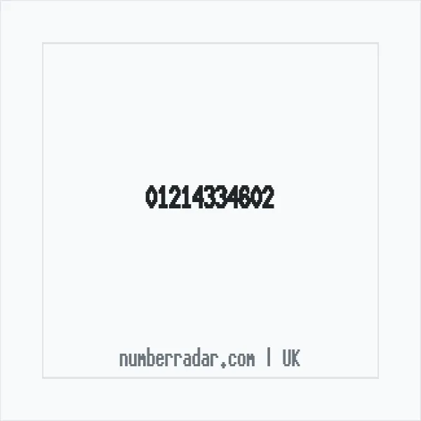 Reverse number check for +44 121 433 4602 — who called me?