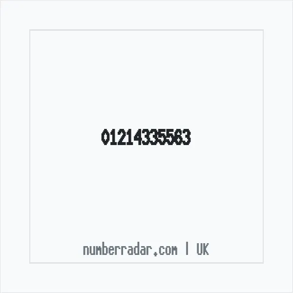 Reverse number check for +44 121 433 5563 — who called me?