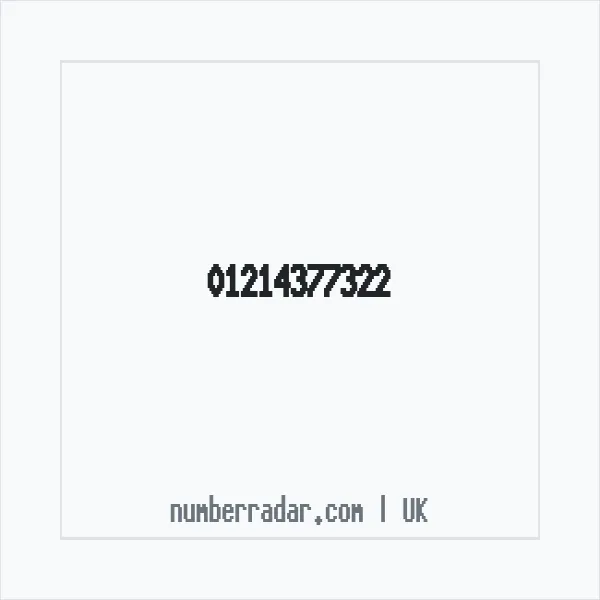 Reverse number check for +44 121 437 7322 — who called me?