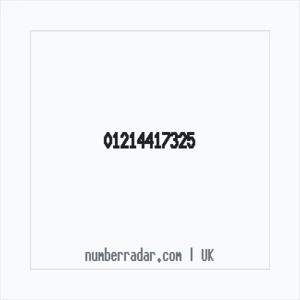 Reverse number check for +44 121 441 7325 — who called me?
