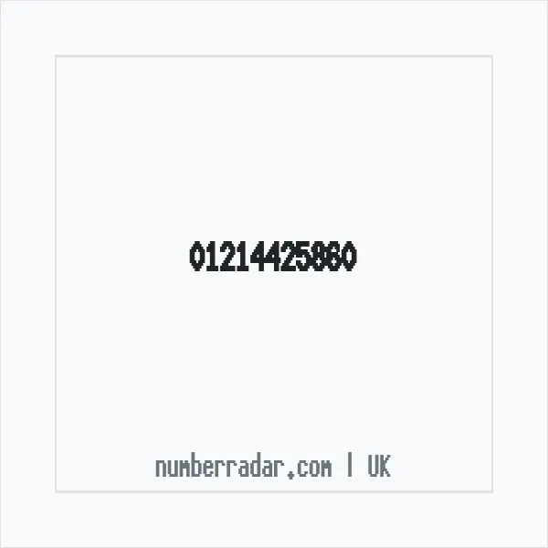 Reverse number check for +44 121 442 5860 — who called me?