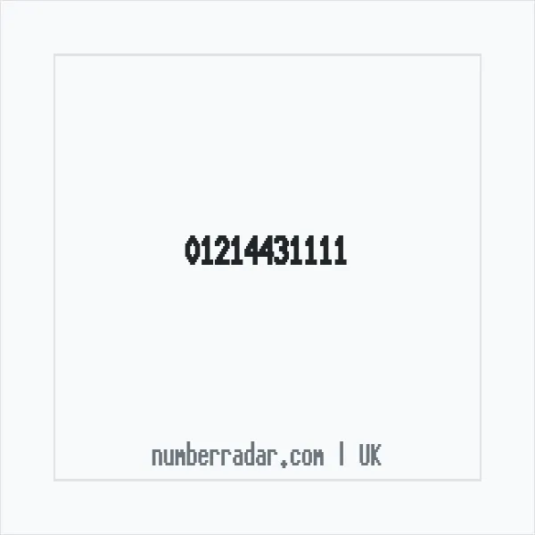 Reverse number check for +44 121 443 1111 — who called me?