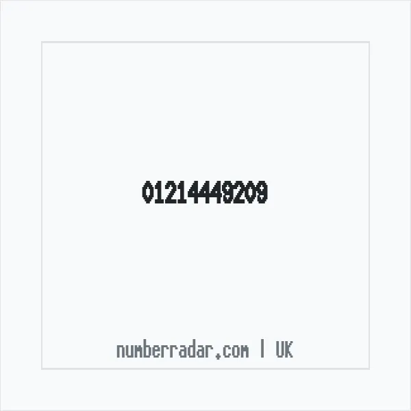 Reverse number check for +44 121 444 9209 — who called me?