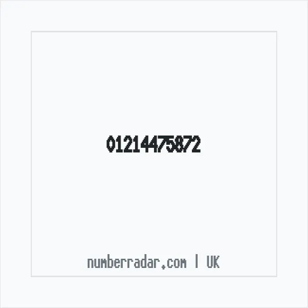 Reverse number check for +44 121 447 5872 — who called me?