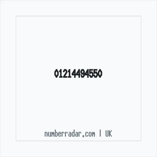 Reverse number check for +44 121 449 4550 — who called me?