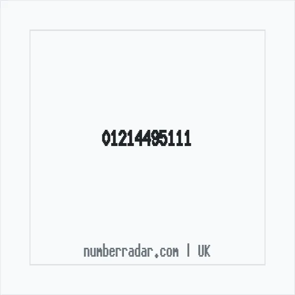 Reverse number check for +44 121 449 5111 — who called me?