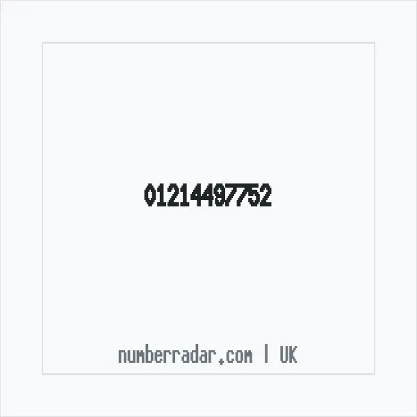 Reverse number check for +44 121 449 7752 — who called me?