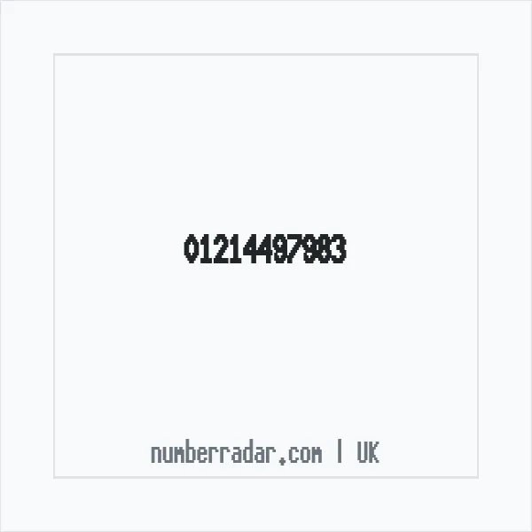 Reverse number check for +44 121 449 7983 — who called me?
