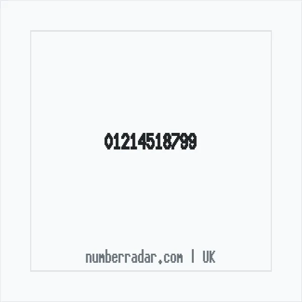 Reverse number check for +44 121 451 8799 — who called me?