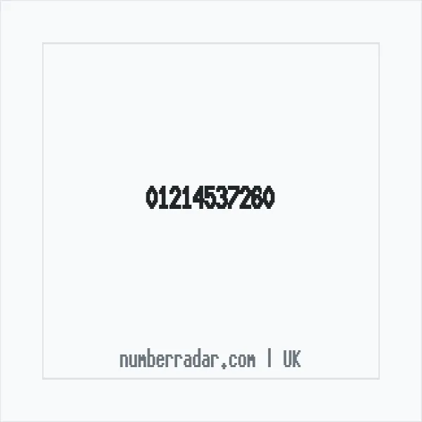 Reverse number check for +44 121 453 7260 — who called me?