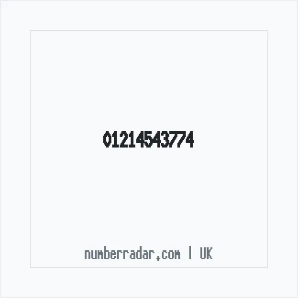 Reverse number check for +44 121 454 3774 — who called me?