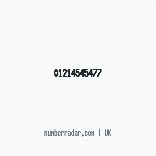 Reverse number check for +44 121 454 5477 — who called me?