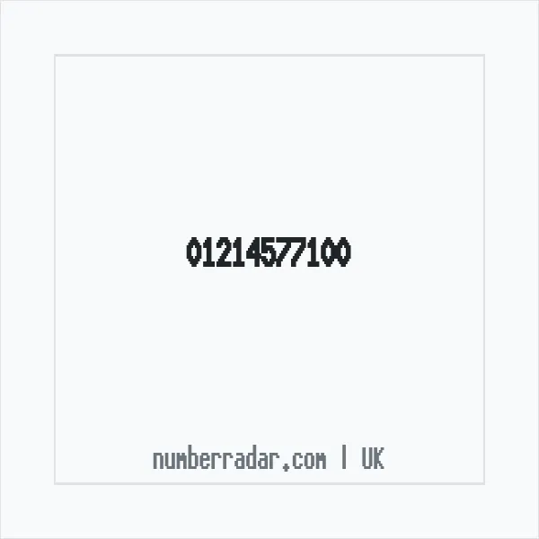 Reverse number check for +44 121 457 7100 — who called me?