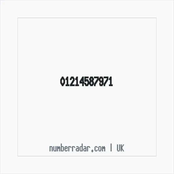 Reverse number check for +44 121 458 7971 — who called me?