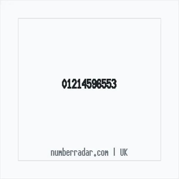 Reverse number check for +44 121 459 6553 — who called me?
