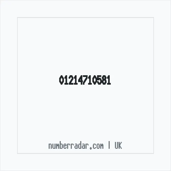 Reverse number check for +44 121 471 0581 — who called me?