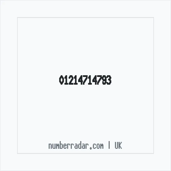 Reverse number check for +44 121 471 4793 — who called me?