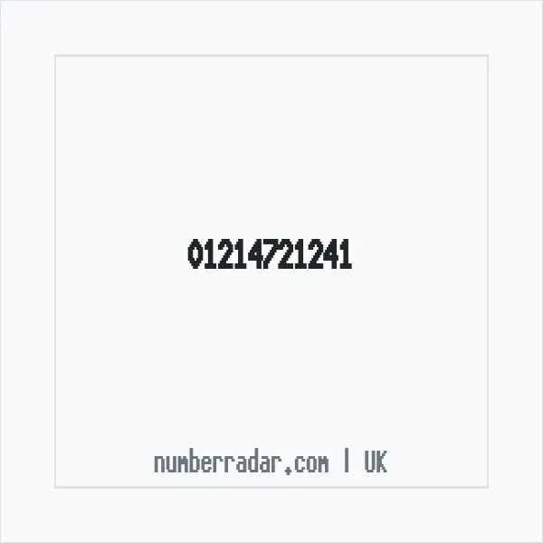 Reverse number check for +44 121 472 1241 — who called me?