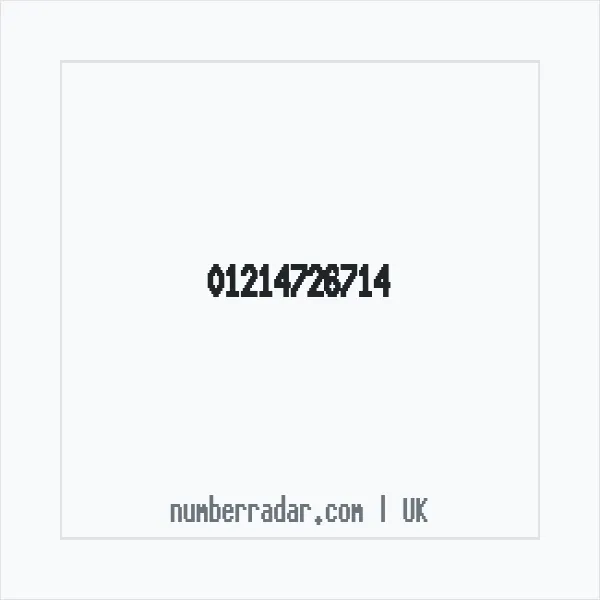 Reverse number check for +44 121 472 6714 — who called me?
