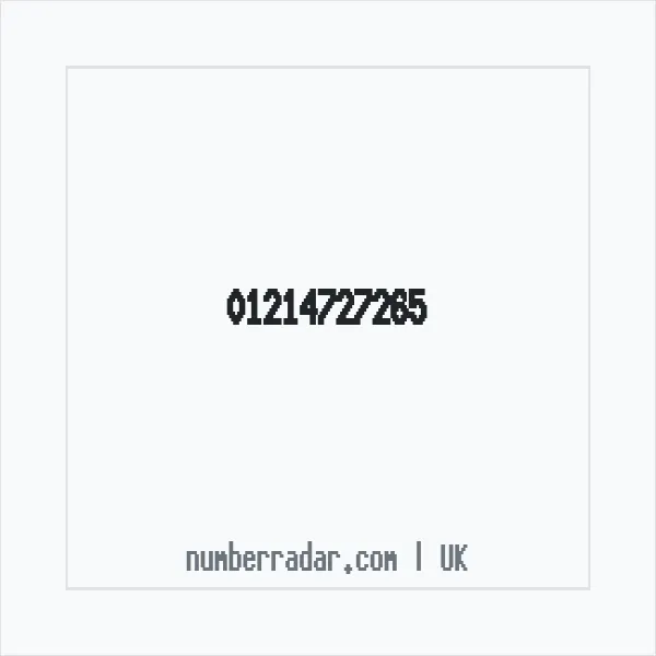 Reverse number check for +44 121 472 7265 — who called me?