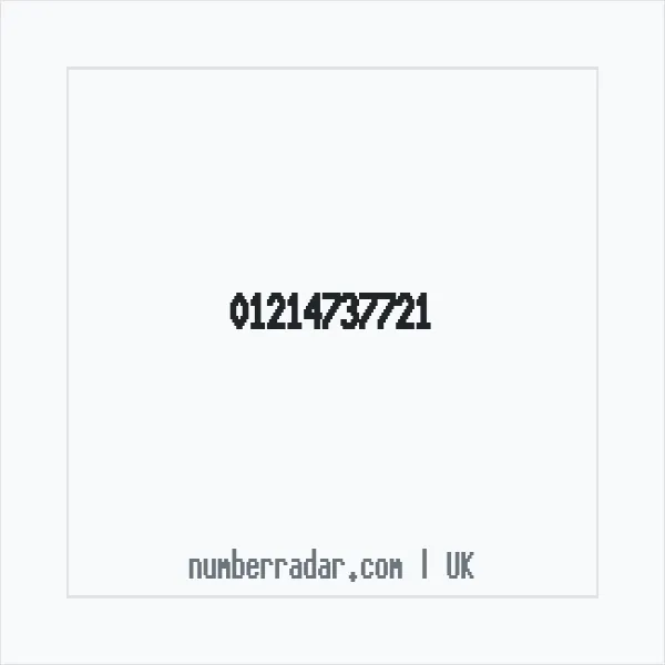 Reverse number check for +44 121 473 7721 — who called me?