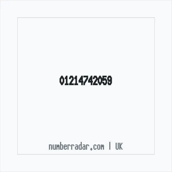 Reverse number check for +44 121 474 2059 — who called me?