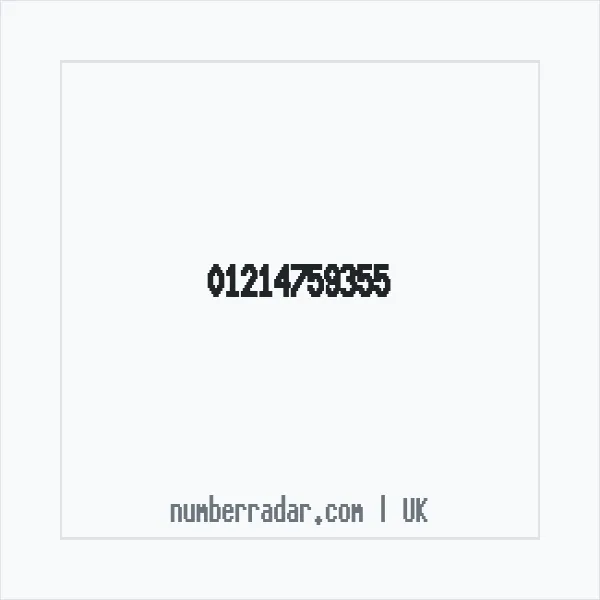 Reverse number check for +44 121 475 9355 — who called me?