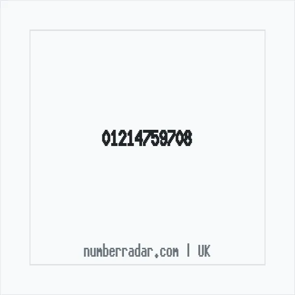 Reverse number check for +44 121 475 9708 — who called me?