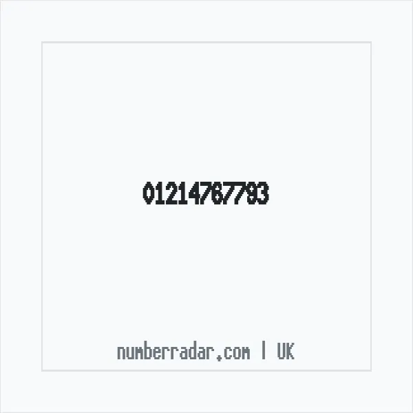 Reverse number check for +44 121 476 7793 — who called me?