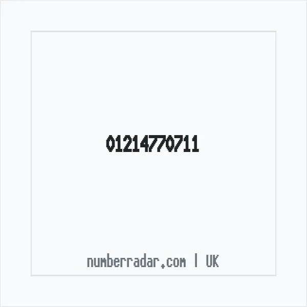 Reverse number check for +44 121 477 0711 — who called me?
