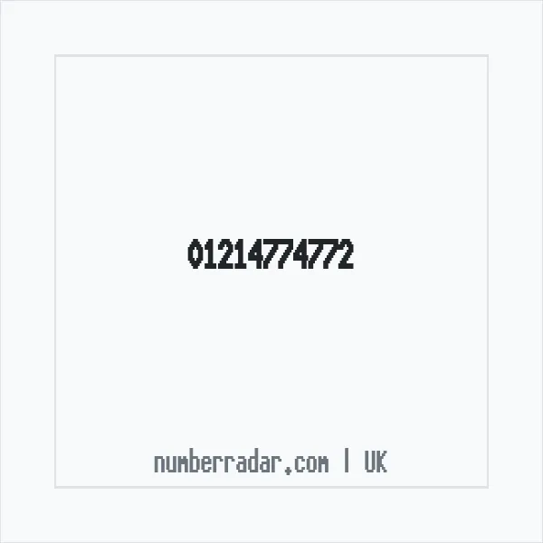 Reverse number check for +44 121 477 4772 — who called me?
