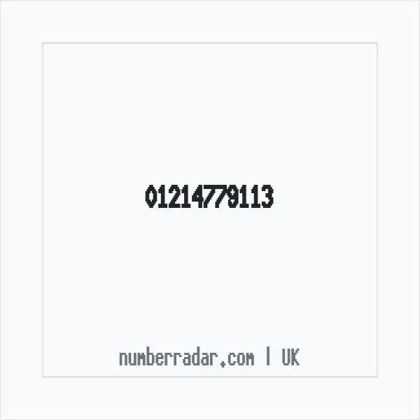 Reverse number check for +44 121 477 9113 — who called me?