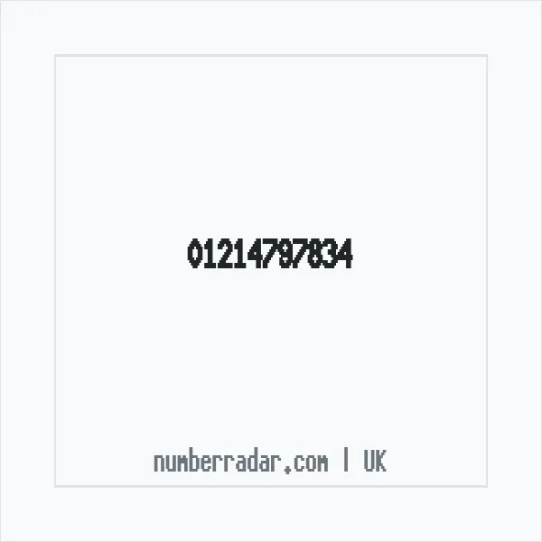 Reverse number check for +44 121 479 7834 — who called me?