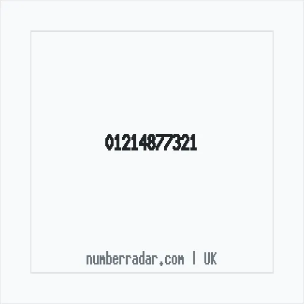 Reverse number check for +44 121 487 7321 — who called me?