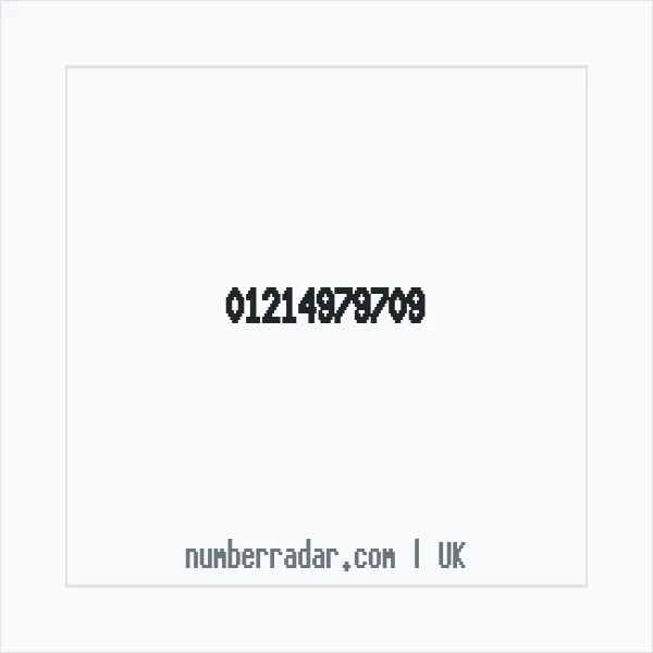 Reverse number check for +44 121 497 9709 — who called me?
