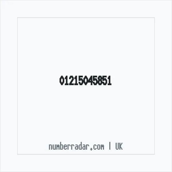Reverse number check for +44 121 504 5851 — who called me?