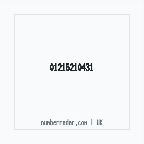 Reverse number check for +44 121 521 0431 — who called me?